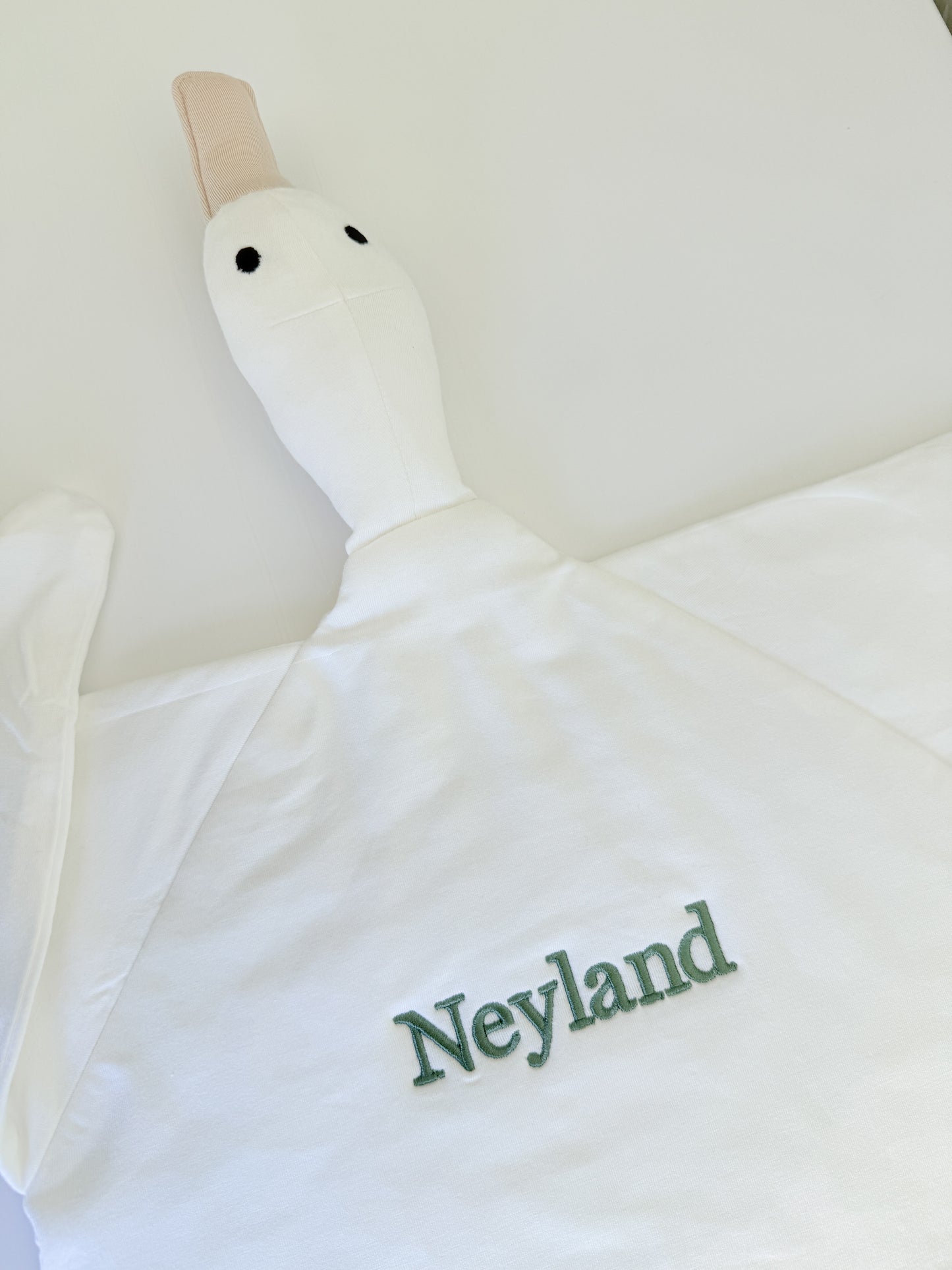 Custom Embroidered Modal Goose Lovey