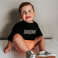 Custom Embroidered Black Oversized Tee or T-Shirt Romper - Neon Lettering