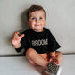 Custom Embroidered Black Oversized Tee or T-Shirt Romper - Neon Lettering