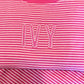 Pink Striped Lounge Set - Optional Custom Embroidery
