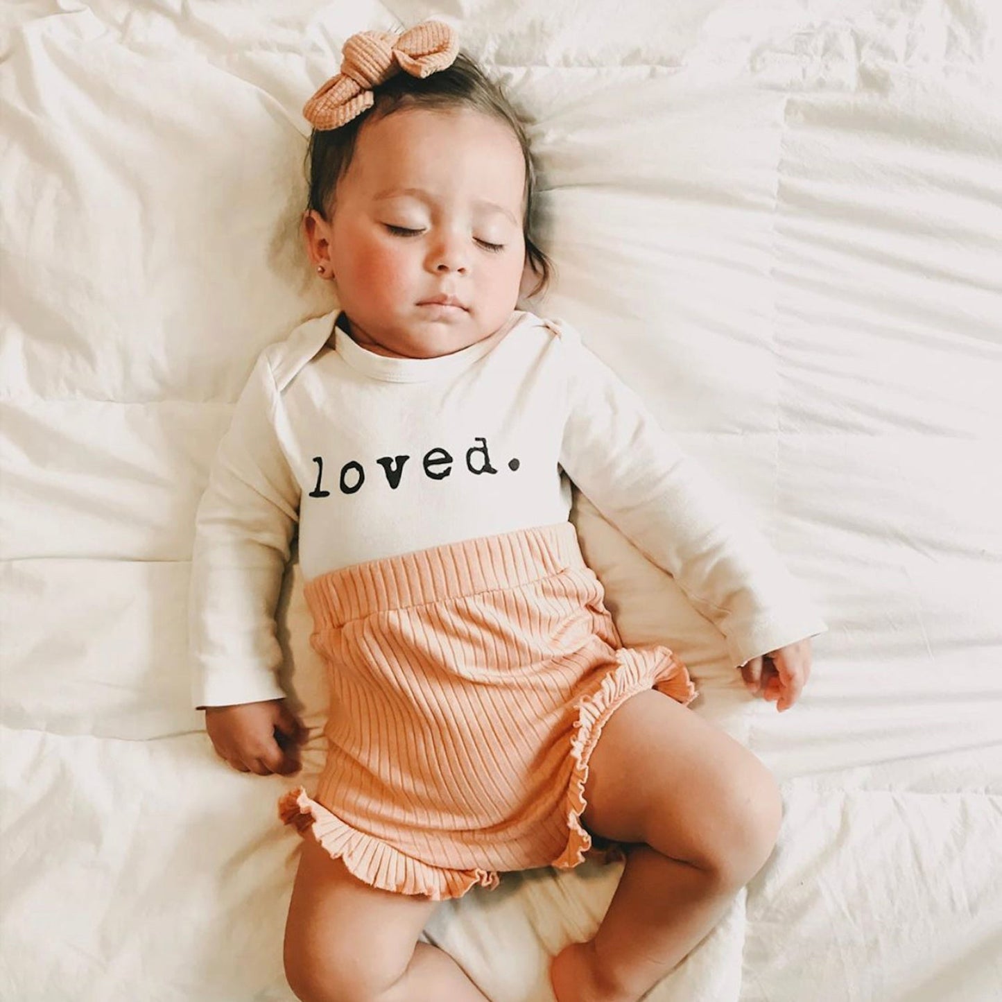 Loved - Long Sleeve Organic Baby Bodysuit