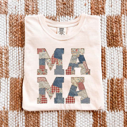 Comfort Colors Americana Quilted Mama Tee - choose your color