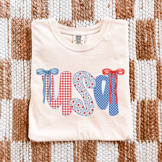 Comfort Colors Coquette USA Tee - choose your color