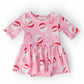 Jingle Bells 3/4 Sleeve Twirl Bodysuit