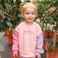 Custom Embroidered Colorblock Crewneck Sweatshirt or Sweatshirt Romper
