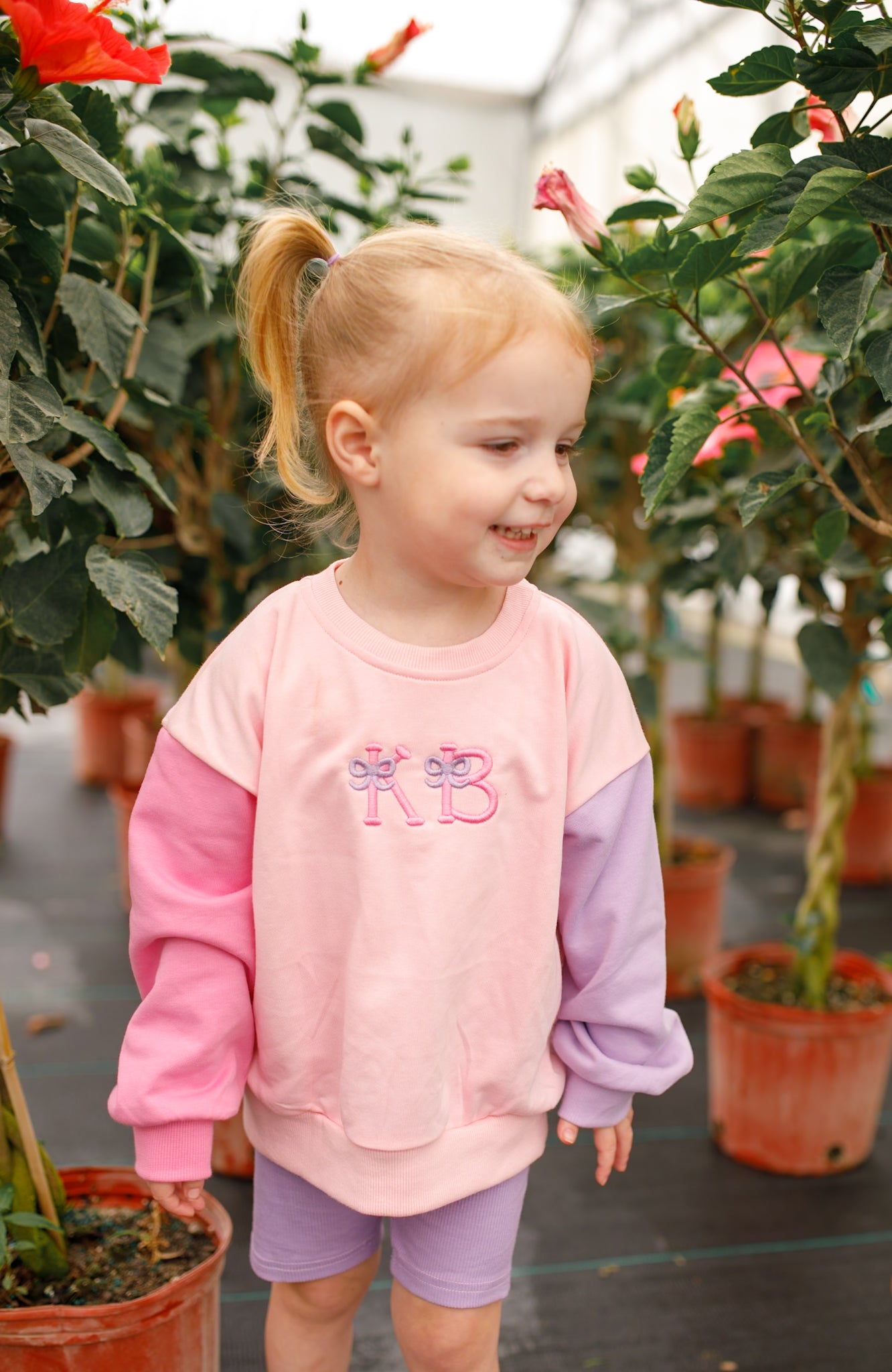 Custom Embroidered Colorblock Crewneck Sweatshirt or Sweatshirt Romper