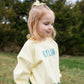 Custom Embroidered Crewneck Sweatshirt - Butter Yellow