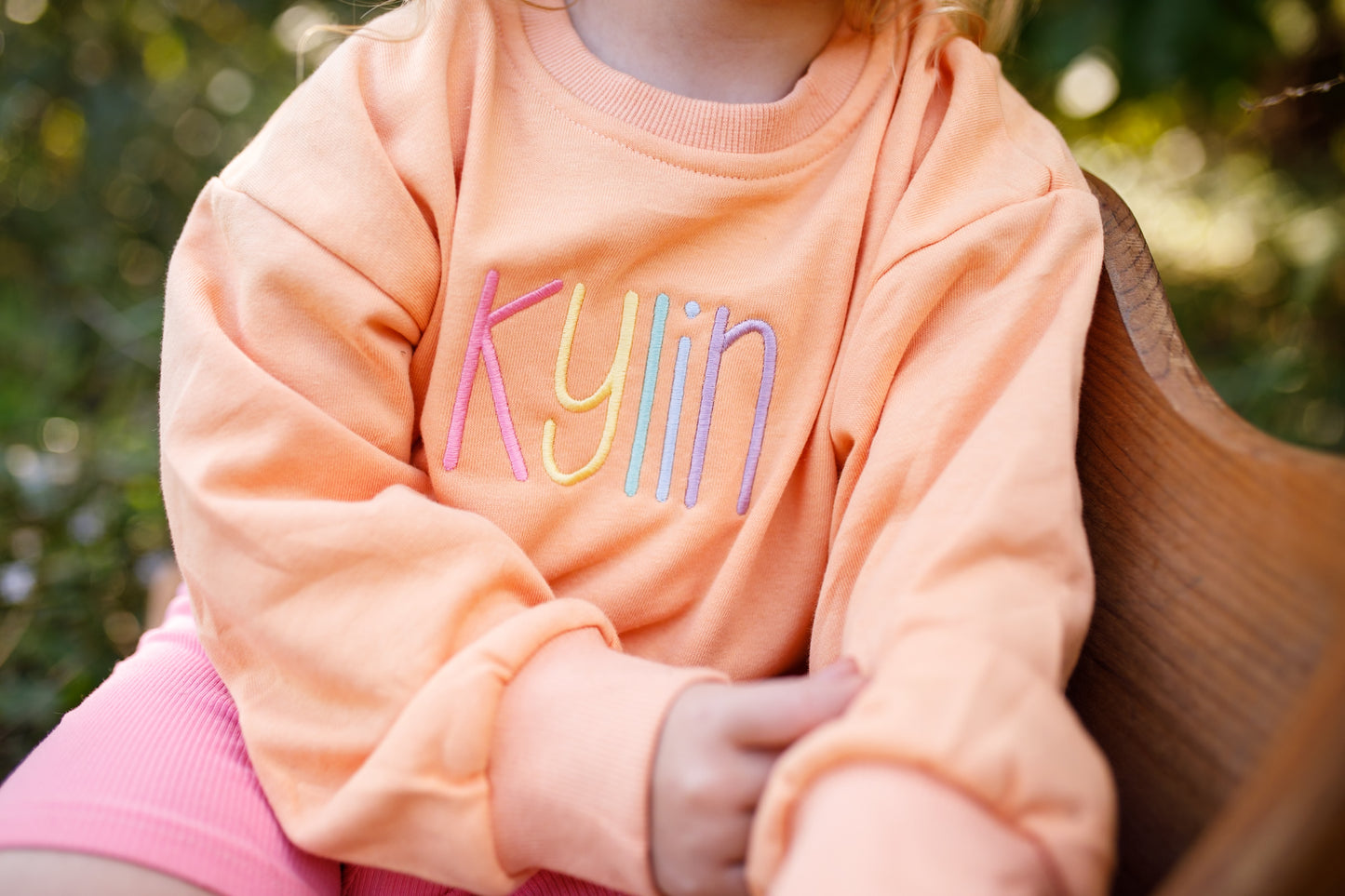 Custom Embroidered Creamsicle Tee, Bubble Romper or Sweatshirt