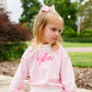 Pink Striped Mock Neck Shorts Set - Optional Custom Embroidery