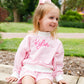 Pink Striped Mock Neck Shorts Set - Optional Custom Embroidery