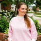 Women's Pink Striped Mock Neck Shorts Set - Mommy & Me Matching