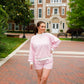Women's Pink Striped Mock Neck Shorts Set - Mommy & Me Matching