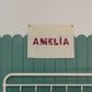 Custom Canvas Name Banner - Butterfly Font