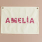 Custom Canvas Name Banner - Butterfly Font