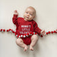 Mama's Little Valentine Sweatshirt Romper - more colors