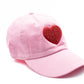 Light Pink Terry Heart Hat