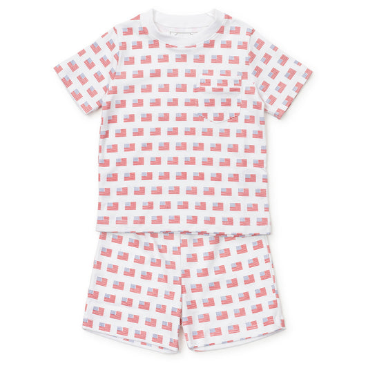 Charles Boys' Short Set - American Flag