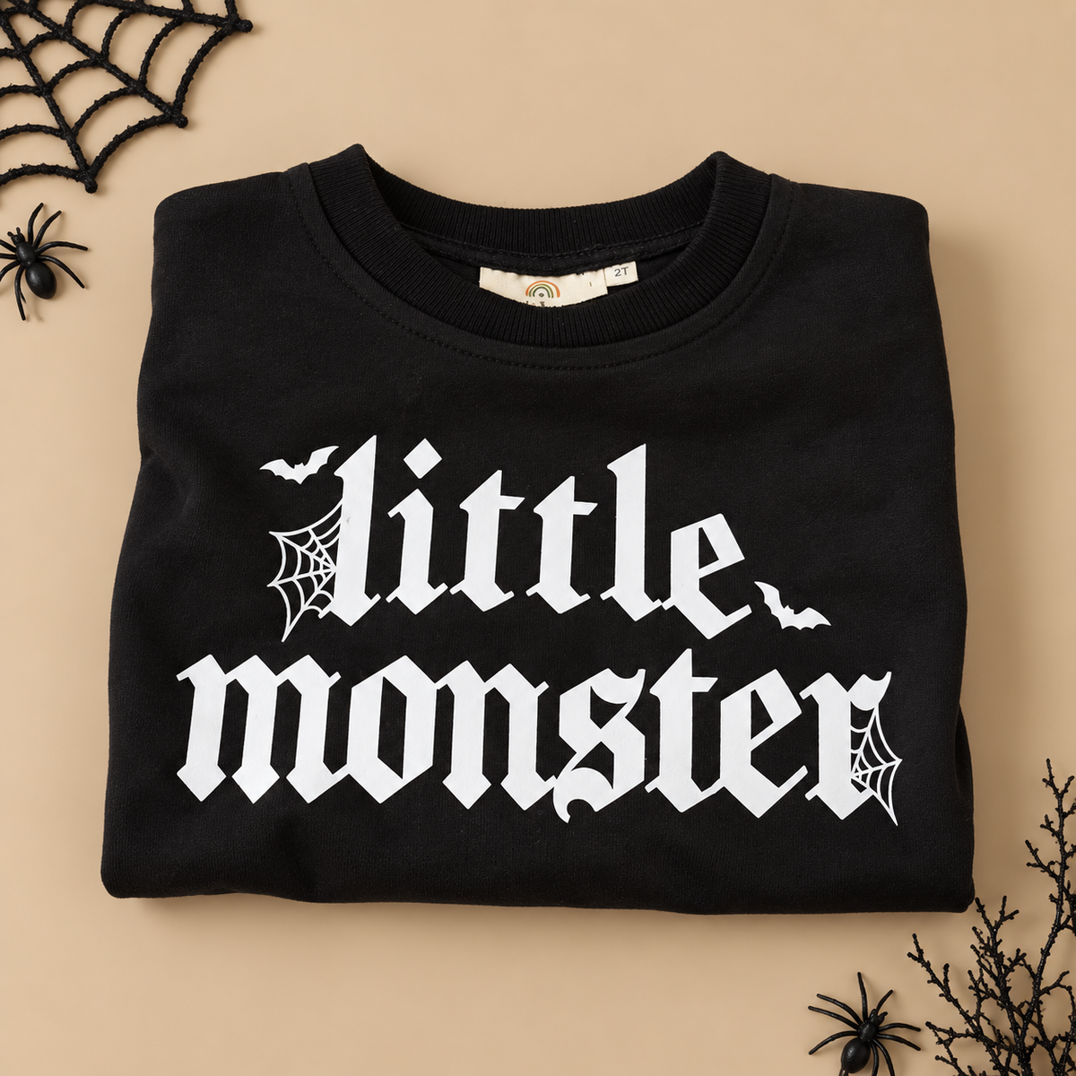 Little Monster Halloween Sweatshirt, Tee or Bubble Romper