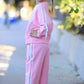 Girls Bow Trim Sweatshirt and Pants Set