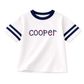 Custom Embroidered 4th of July Oversized Tee - Varsity Stripe