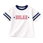 Custom Embroidered 4th of July Oversized Tee - Varsity Stripe