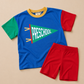 Back to School 90s Colorblock T-Shirt Romper or Oversized Tee - Grade Level Pennant