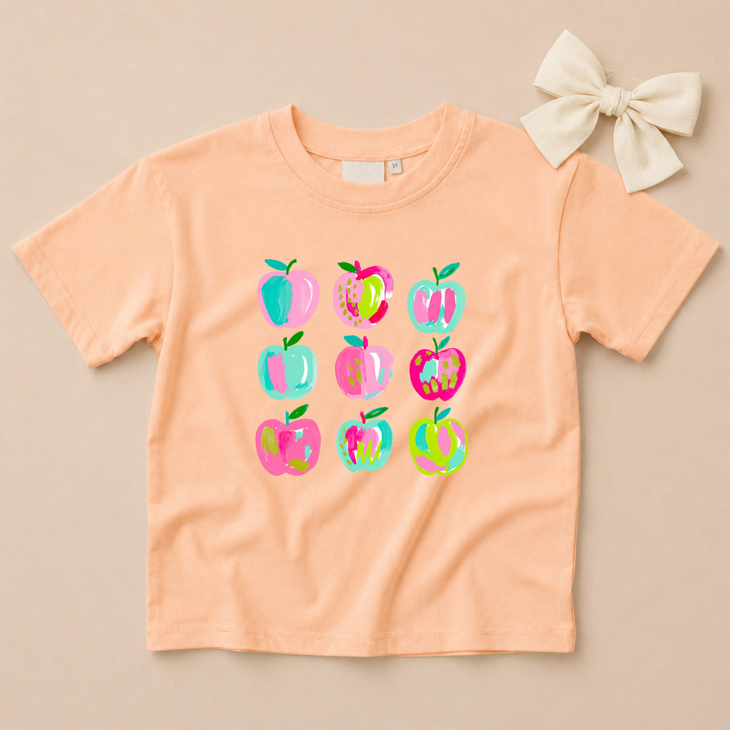Back to School Apple Oversized Tee - more colors