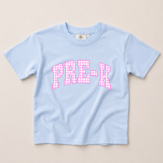 Gingham Grade Level Oversized Tee - more colors