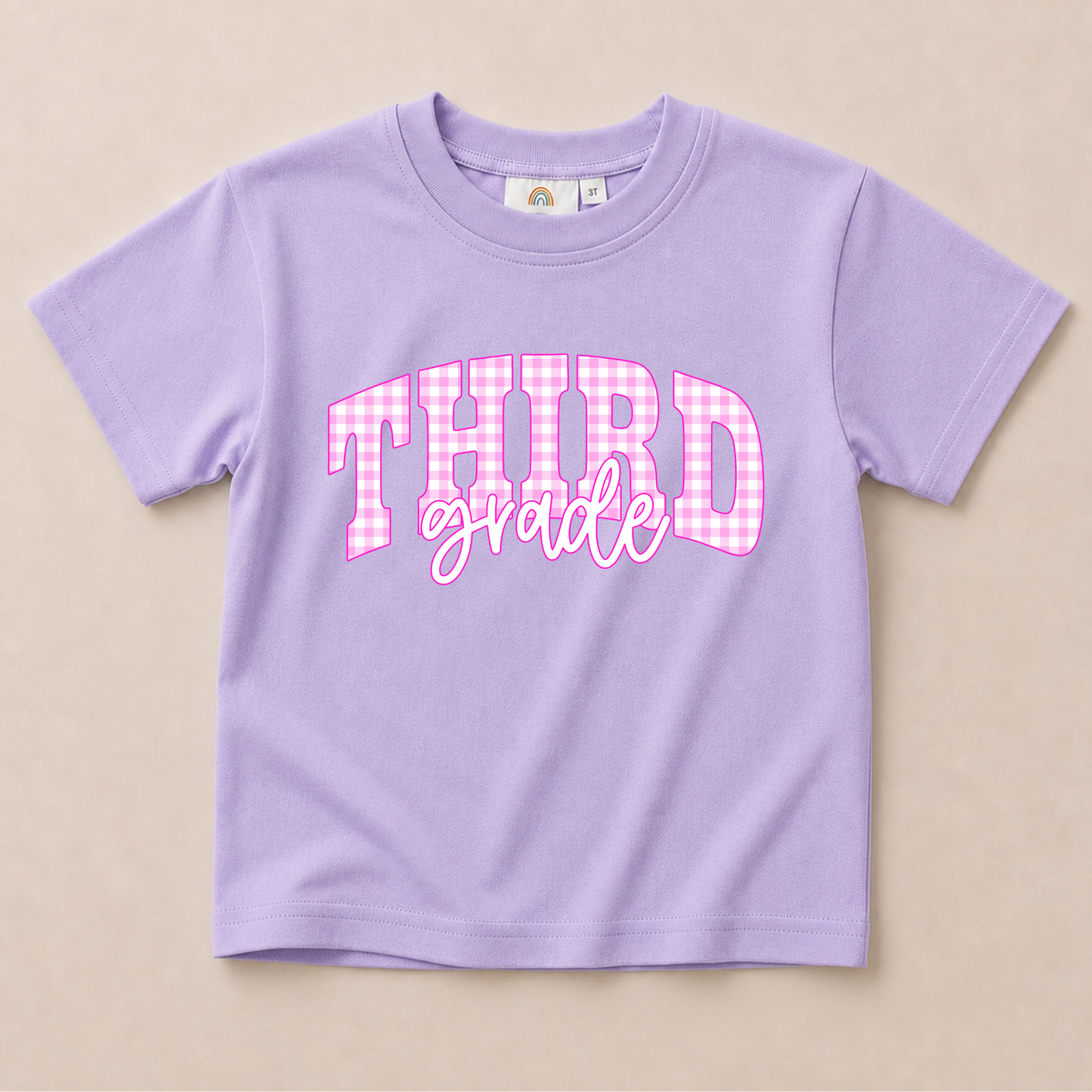 Gingham Grade Level Oversized Tee - more colors