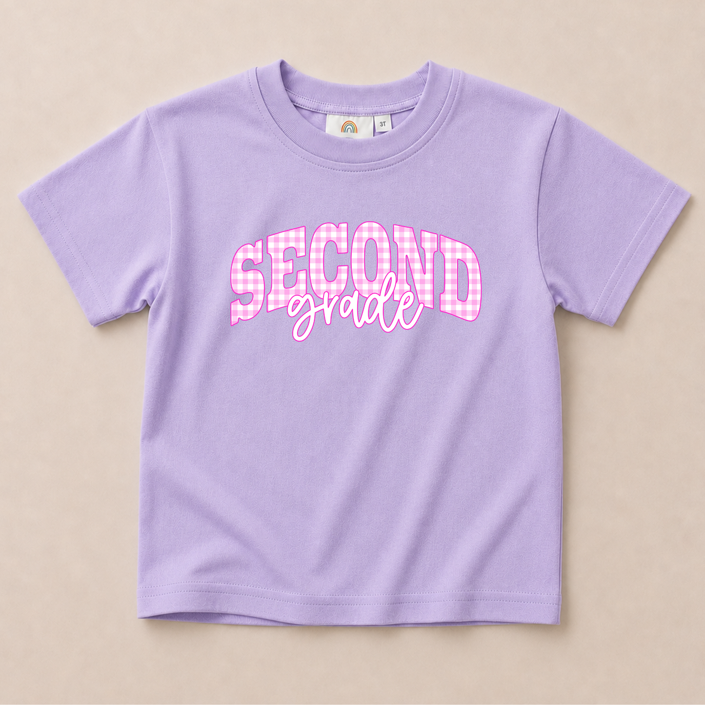Gingham Grade Level Oversized Tee - more colors