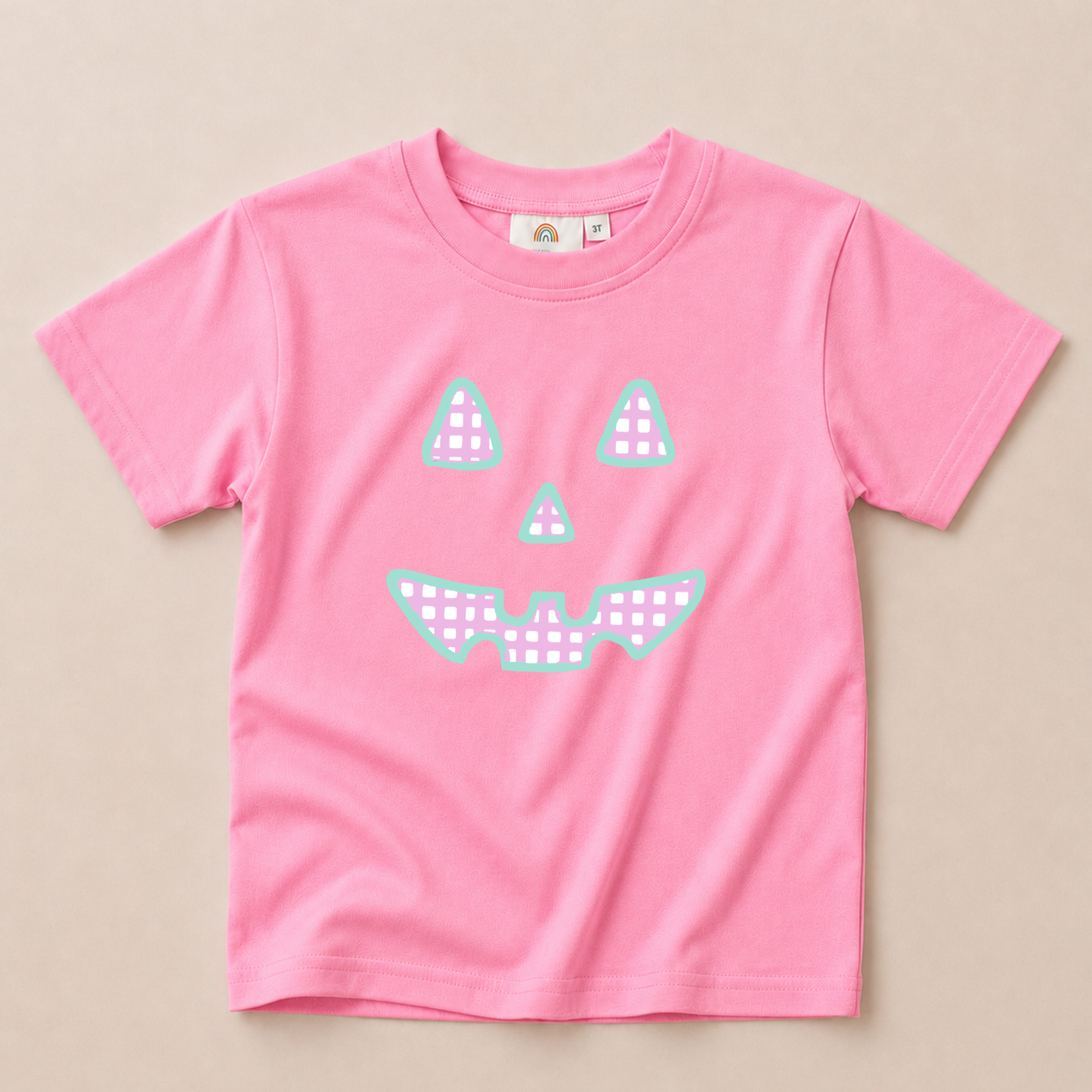 Pastel Gingham Jack-o-Lantern Crewneck Sweatshirt or Romper