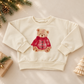 Christmas Teddy Bear Sweatshirt or Romper