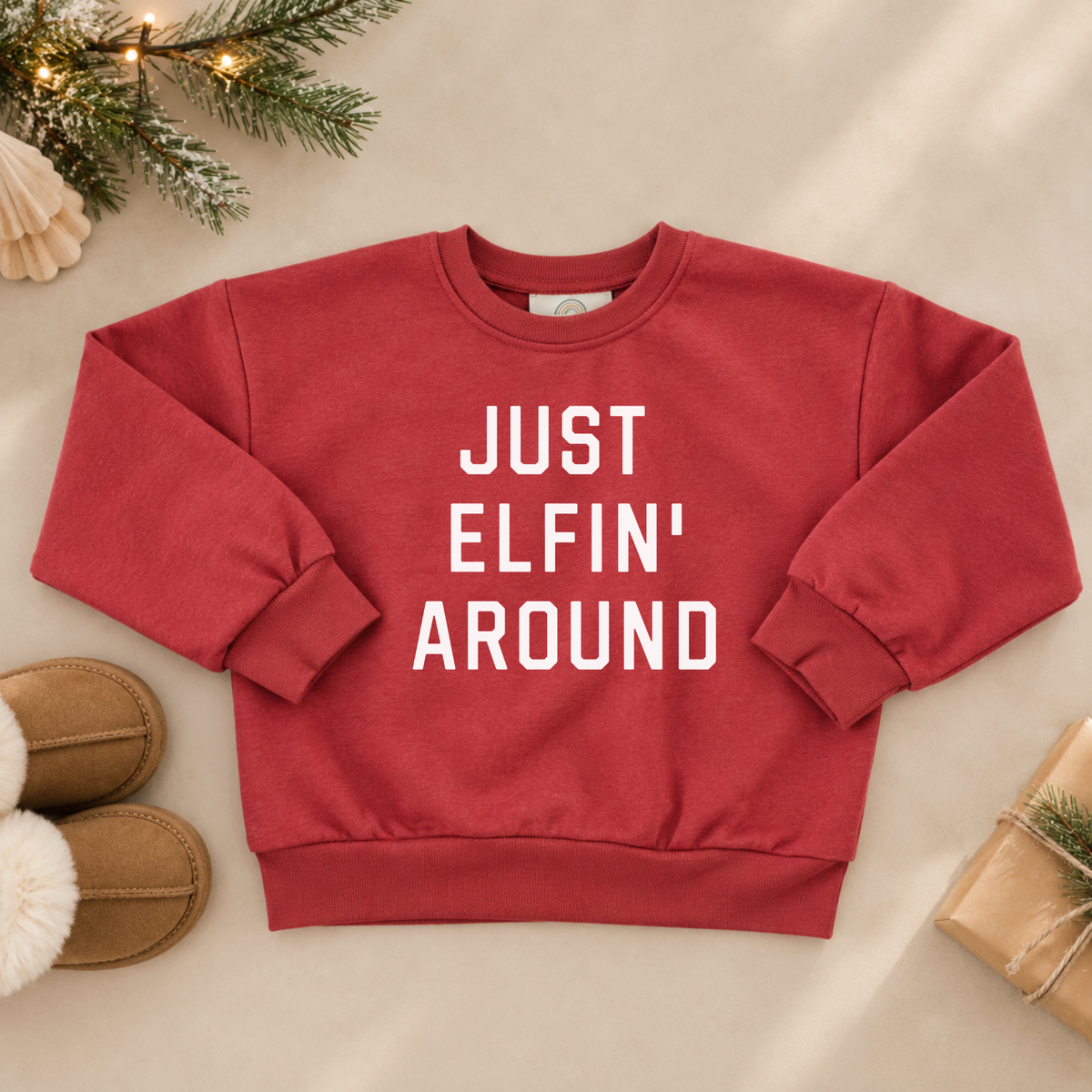 Just Elfin' Around – Sweatshirt-Strampler
