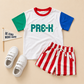Back to School Retro Colorblock T-Shirt Romper or Oversized Tee - Grade Level