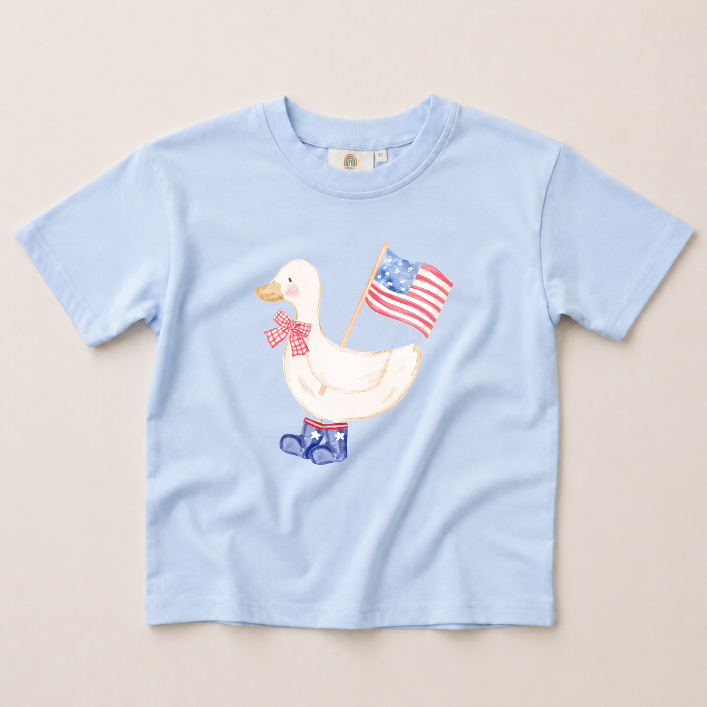 4th of July Goose Boots Tee or Bubble Romper