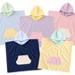 Strandponcho mit individueller Stickerei und Waffelmuster