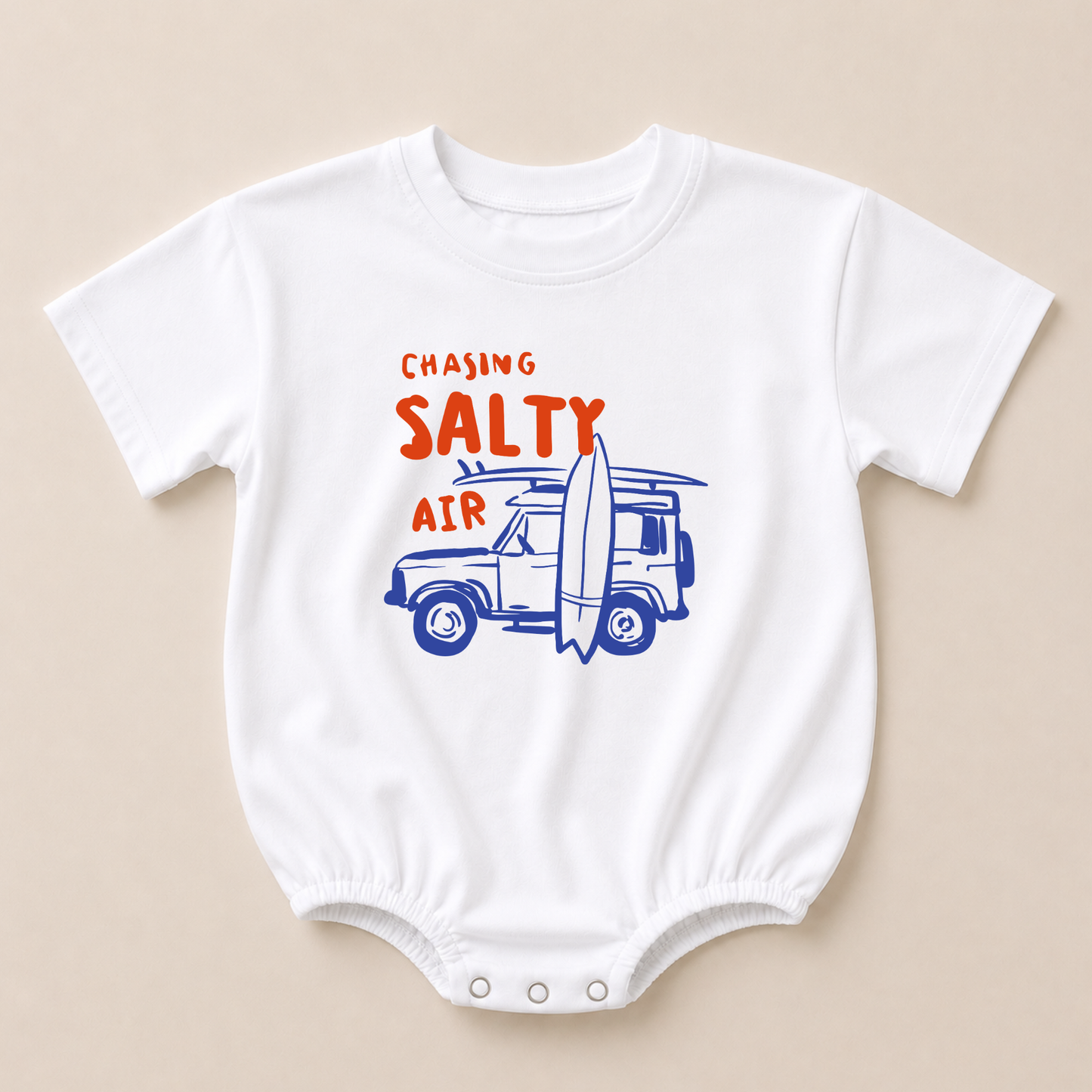 Chasing Salty Air Tee or T-Shirt Romper w/Optional Striped Shorts