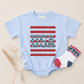 USA Stripes Tee or T-Shirt Romper - more colors