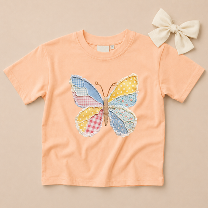 Quilted Butterfly Oversized Tee or T-Shirt Romper - more colors