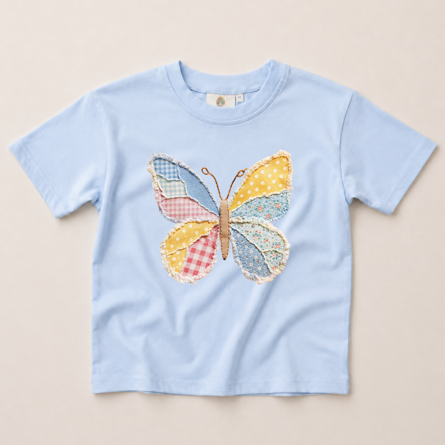 Quilted Butterfly Oversized Tee or T-Shirt Romper - more colors