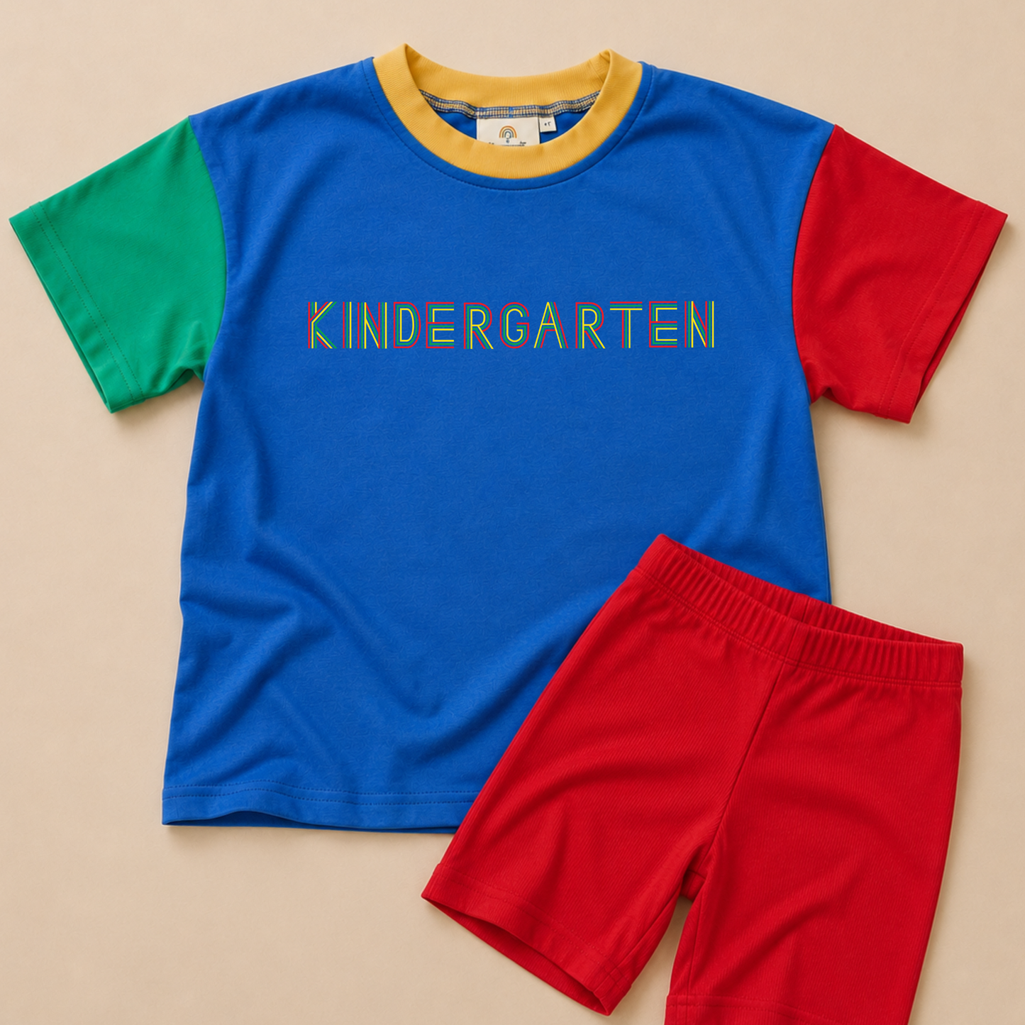 Back to School 90s Colorblock T-Shirt Romper or Oversized Tee - Grade Level