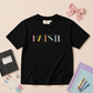 Custom Embroidered Black Oversized Tee or T-Shirt Romper - Back to School Crayon Font