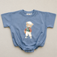 Teddy Bear Football Graphic Oversized Tee or T-Shirt Romper