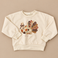 Floral Turkey Crewneck Sweatshirt or Sweatshirt Romper