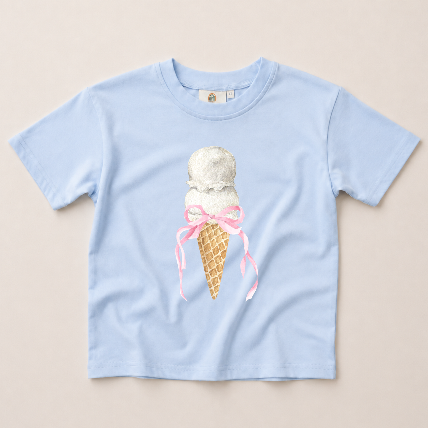 Coquette Ice Cream Cone Graphic Tee or Bubble Romper