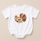 Floral Turkey Crewneck Sweatshirt or Sweatshirt Romper
