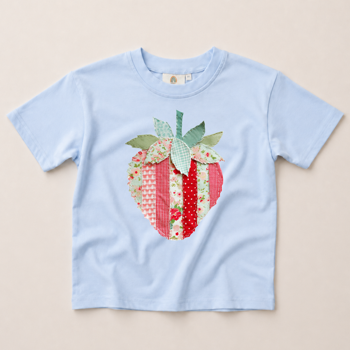 Patchwork Strawberry Tee or T-Shirt Romper - more colors