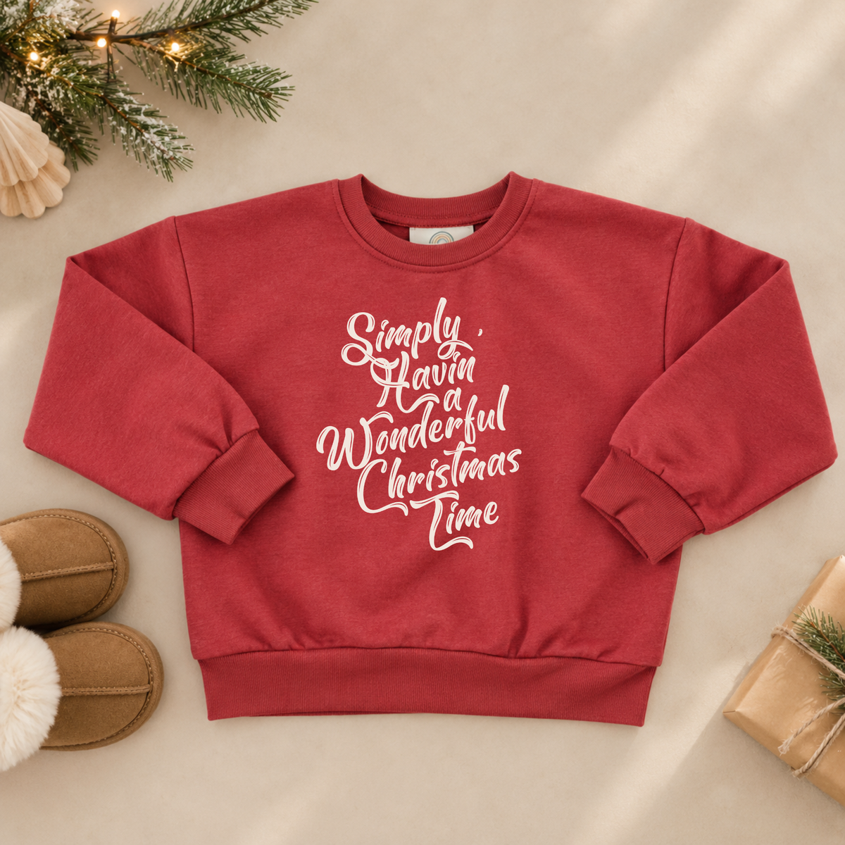 Simply Havin' A Wonderful Christmas Time Sweatshirt or Romper