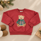 Christmas Teddy Bear Crewneck Sweatshirt or Romper