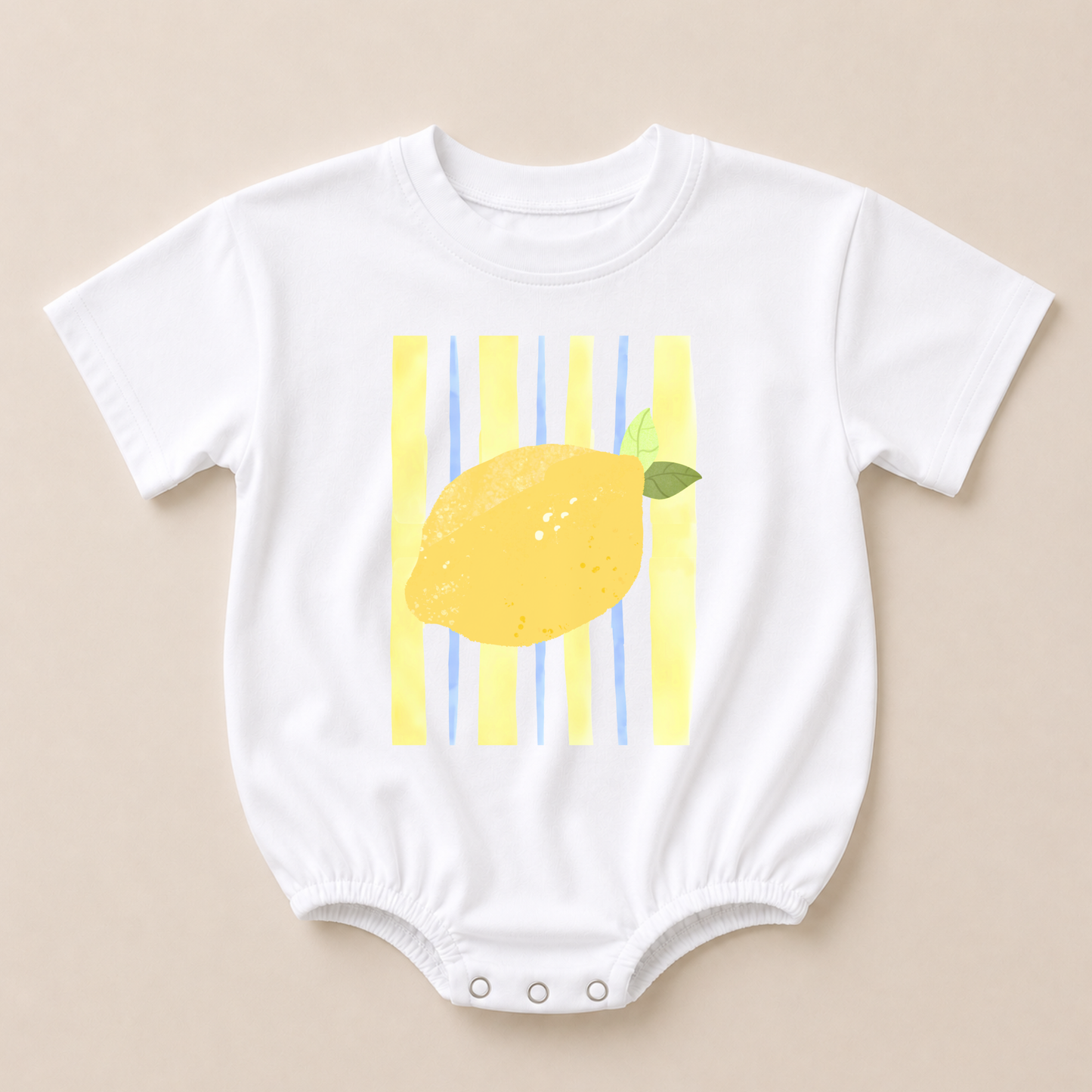 Striped Lemon Tee or T-Shirt Romper - more colors
